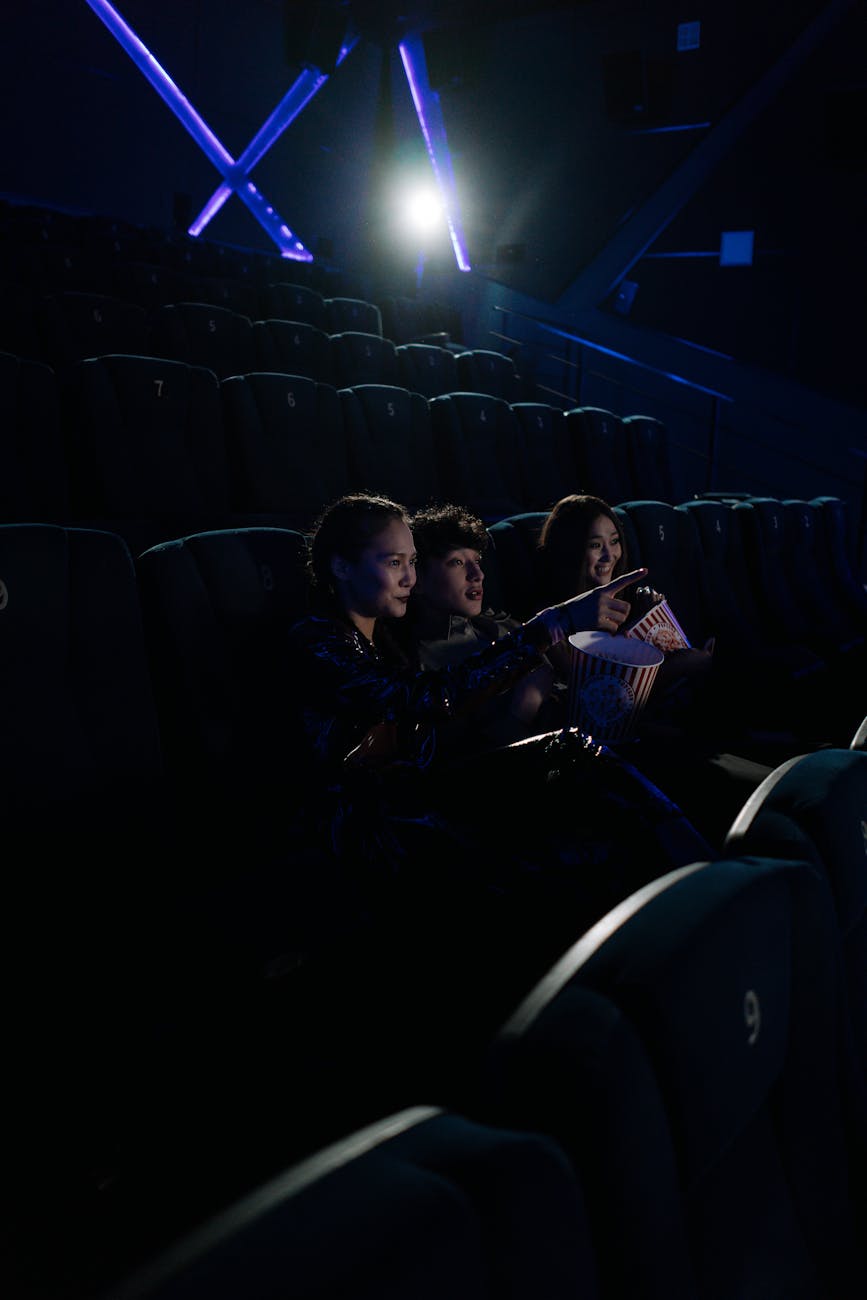 Psychedelic visuals and abstract patterns, suggesting a mind-bending movie experience.